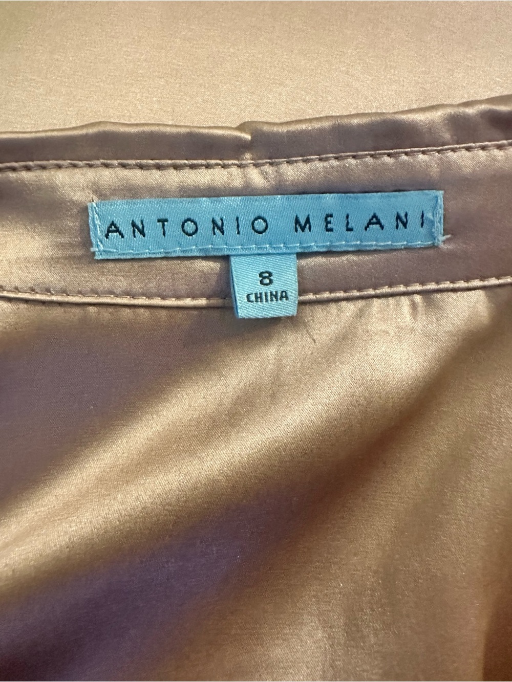 Antonio Melani Mateo Rosewood Satin Midi Shirt Dress Size 8 NWT - Picture 2 of 11
